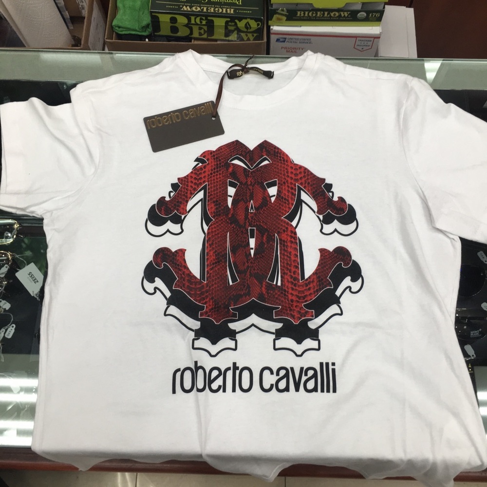 Roberto Cavaliers Men’s T-shirt signature logo Red